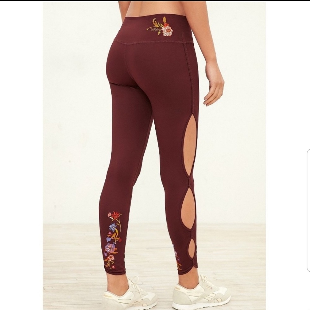 UO Without Walls Embroidered Cutout Leggings